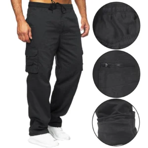Mens Fleece Cargo Trousers