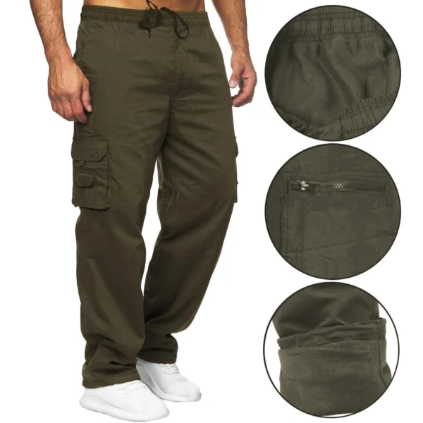 Mens Fleece Cargo Trousers