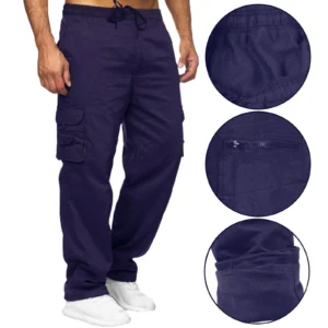 Mens Fleece Cargo Trousers