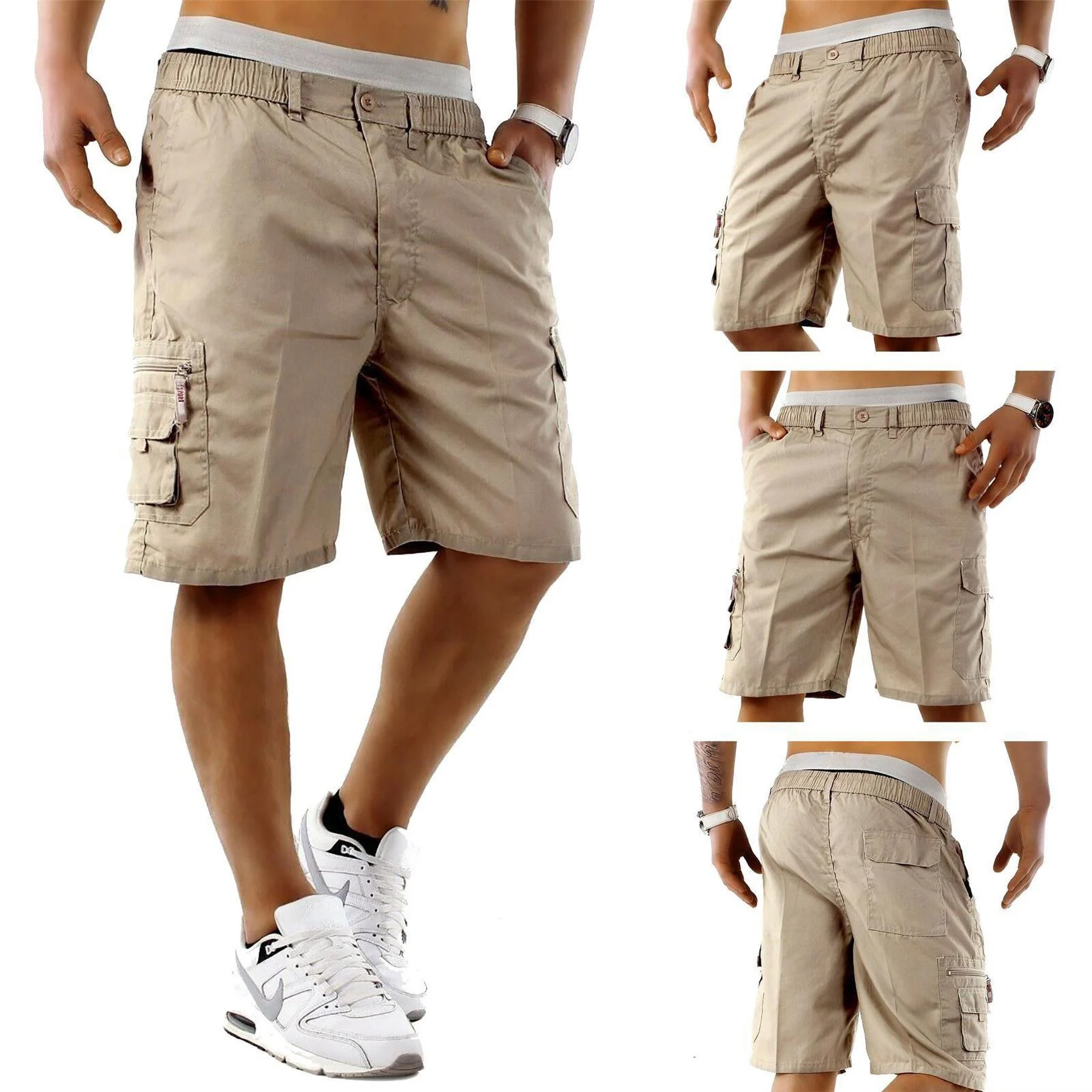 Mens Cotton Cargo Combat Shorts