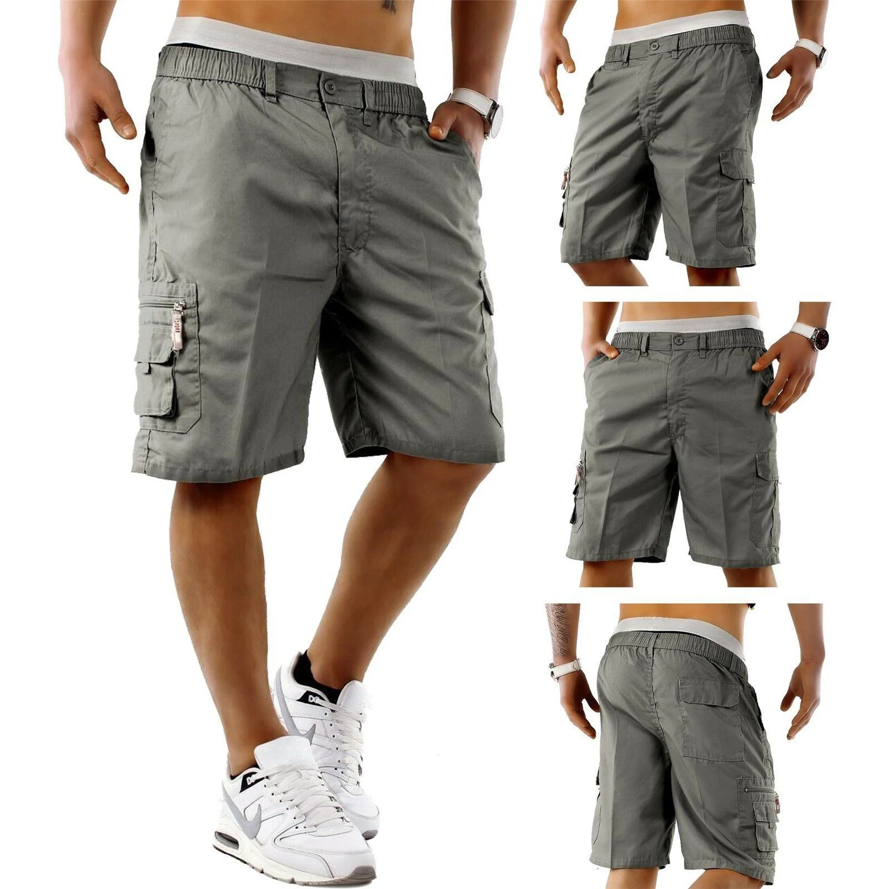Mens Cotton Cargo Combat Shorts