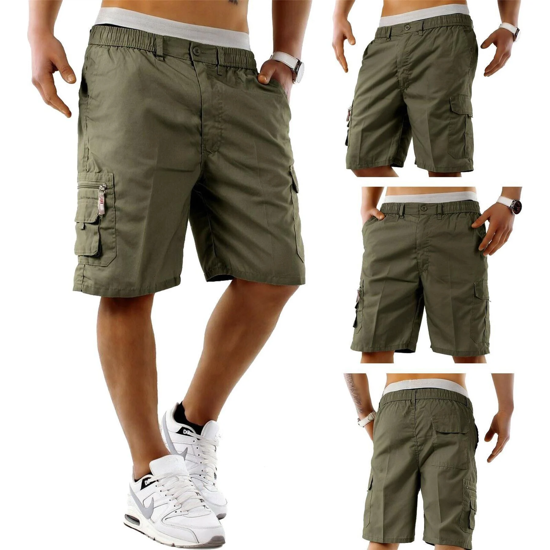 Mens Cotton Cargo Combat Shorts