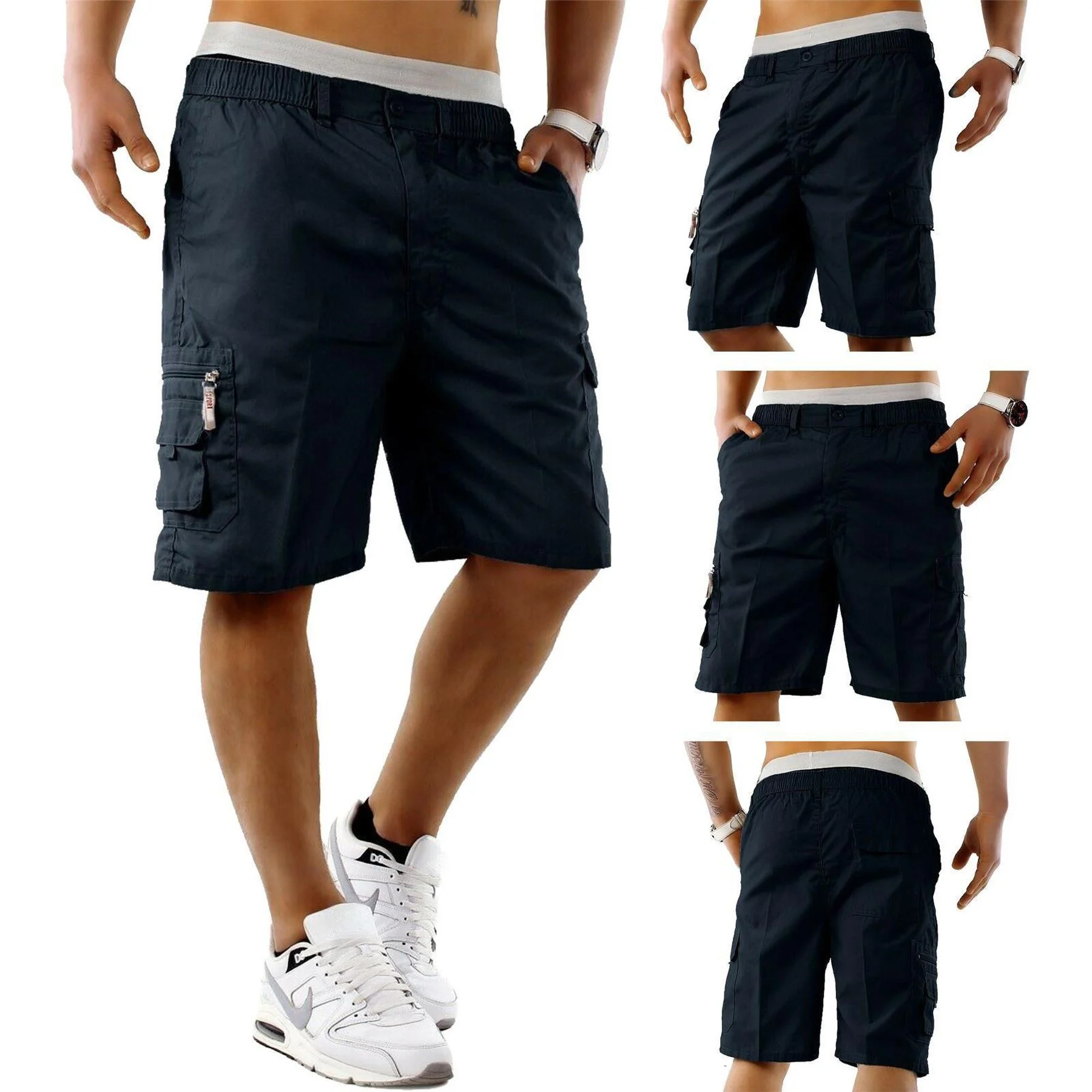 Mens Cotton Cargo Combat Shorts