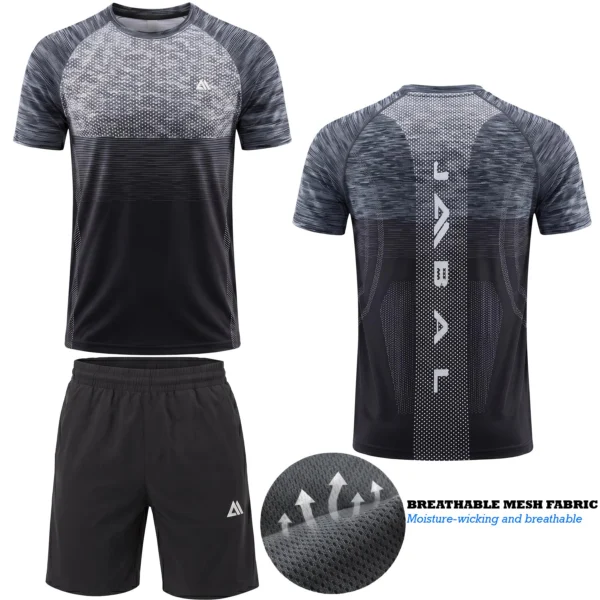 Mens Sublimation Gym T Shirt Shorts Set