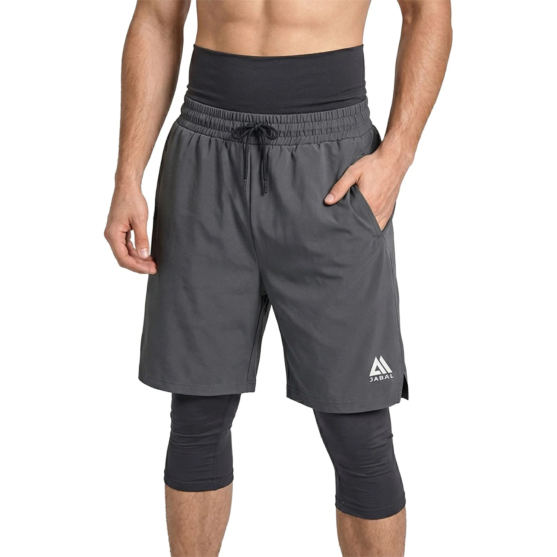 Mens Modest 2-in-1 Awrah Long Shorts