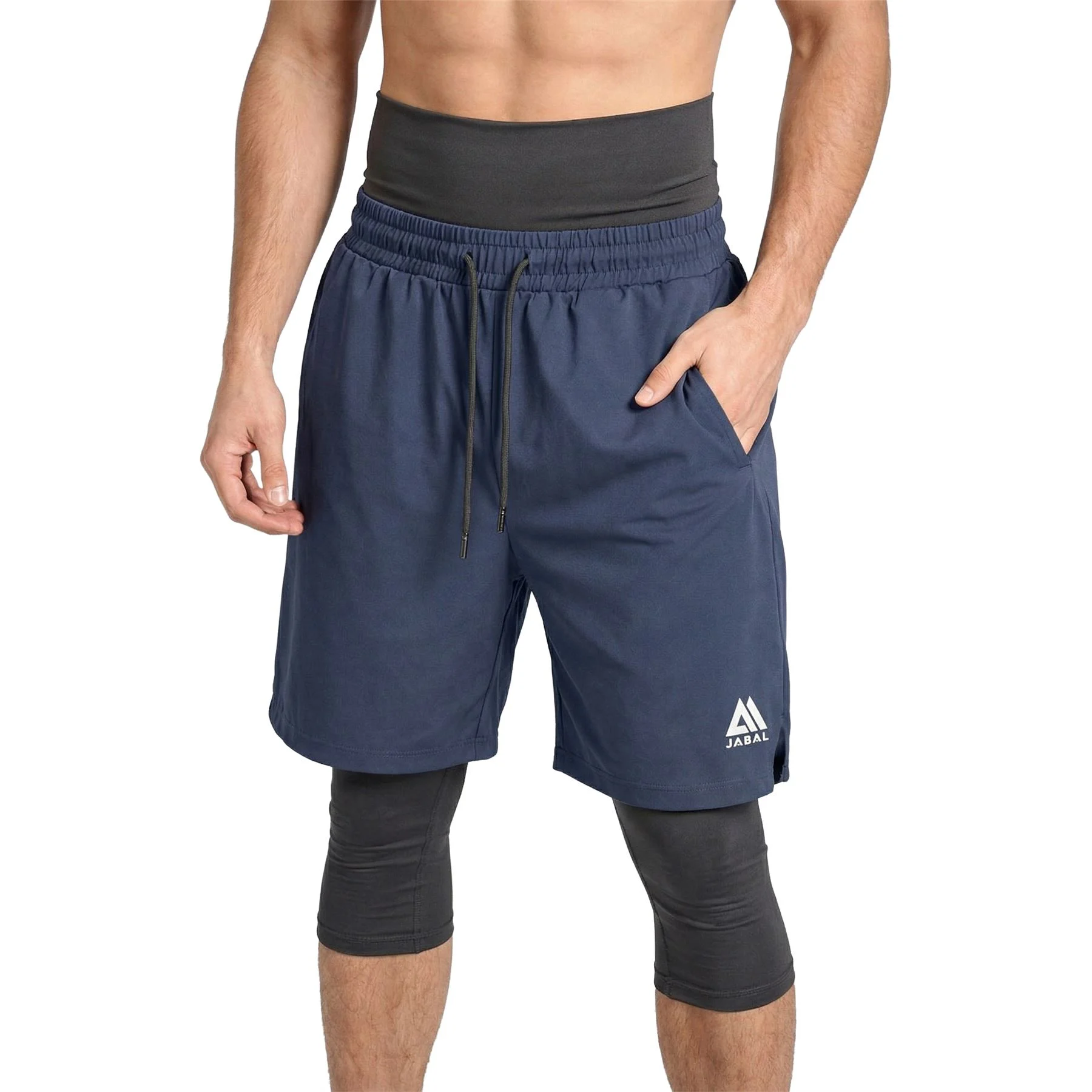 Mens Modest 2-in-1 Awrah Long Shorts