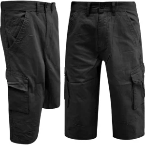 Mens Cargo Combat 3/4 Twill Shorts