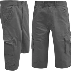 Mens Cargo Combat 3/4 Twill Shorts