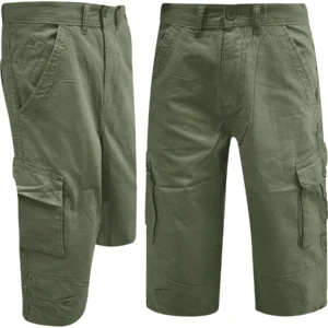 Mens Cargo Combat 3/4 Twill Shorts