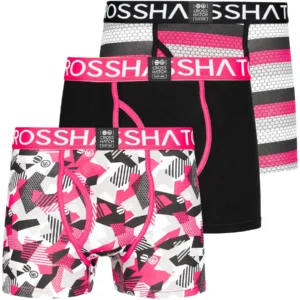 Mens 3 Pack Crystaline Boxer Shorts