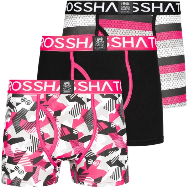 Mens 3 Pack Crystaline Boxer Shorts