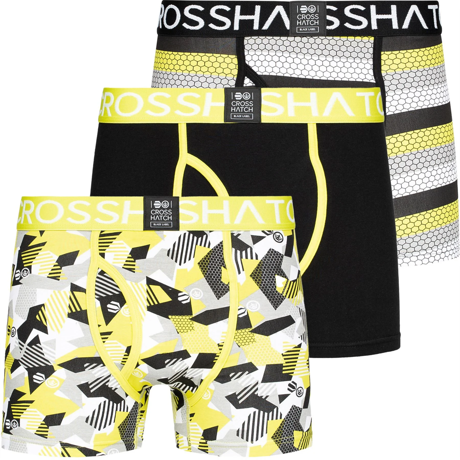 Mens 3 Pack Crystaline Boxer Shorts