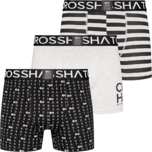 Mens 3 Pack Gridline Boxer Shorts