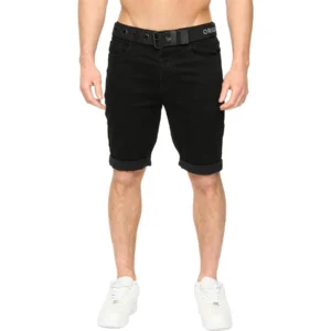 Mens Roll Up Stretch Denim Shorts