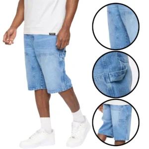 Mens Baggy Carpenter Denim Shorts