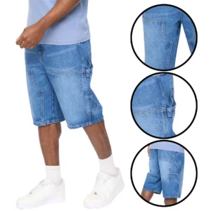 Mens Baggy Carpenter Denim Shorts
