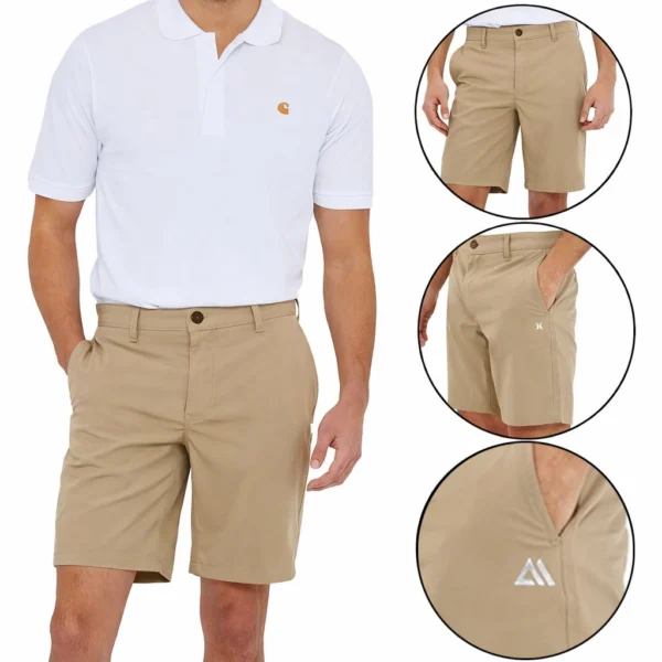 Mens Quick Dry Stretch Chino Shorts