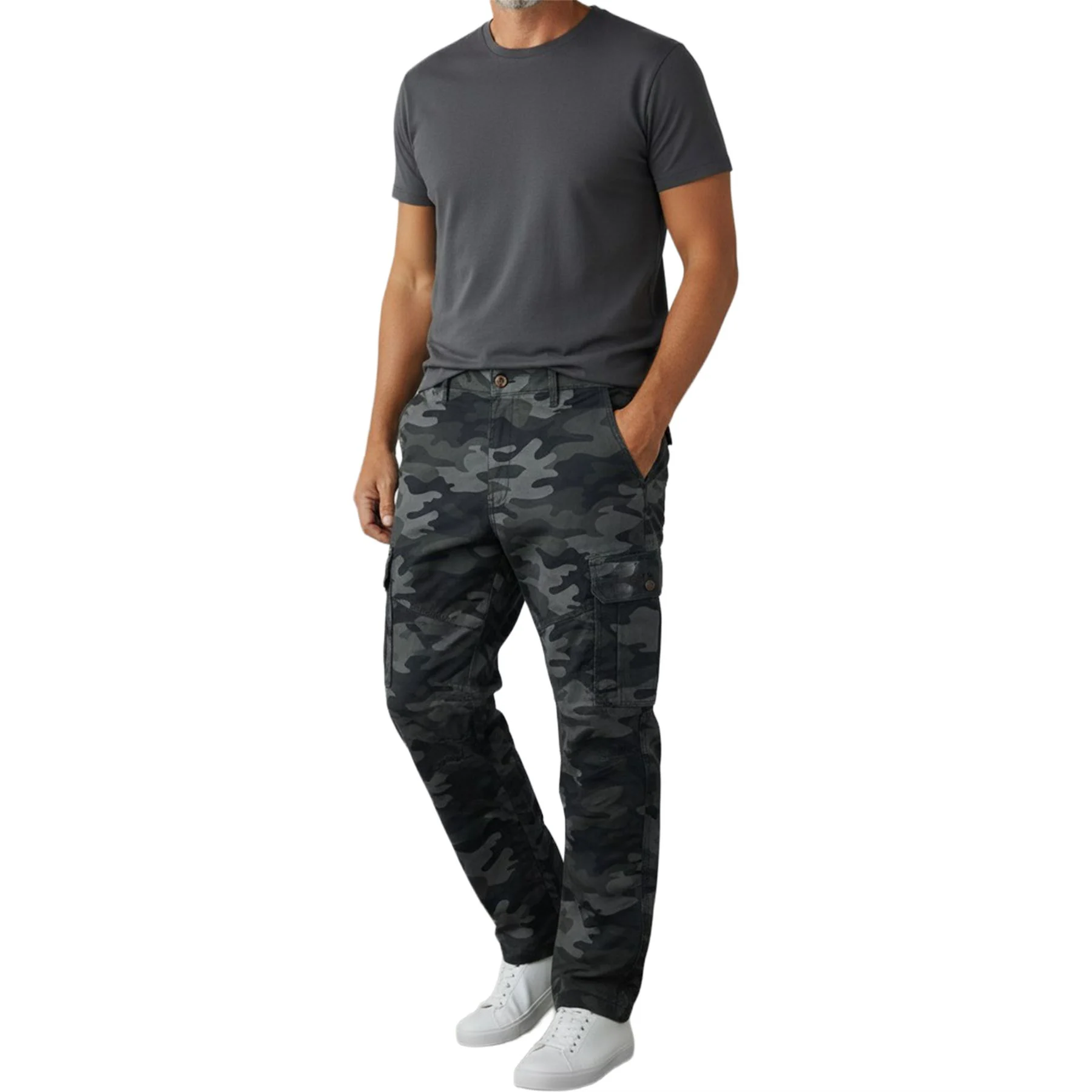 Mens Utility Combat Cargo Trousers