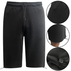 Mens Fleece 3/4 Long Jogging Shorts