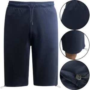 Mens Fleece 3/4 Long Jogging Shorts