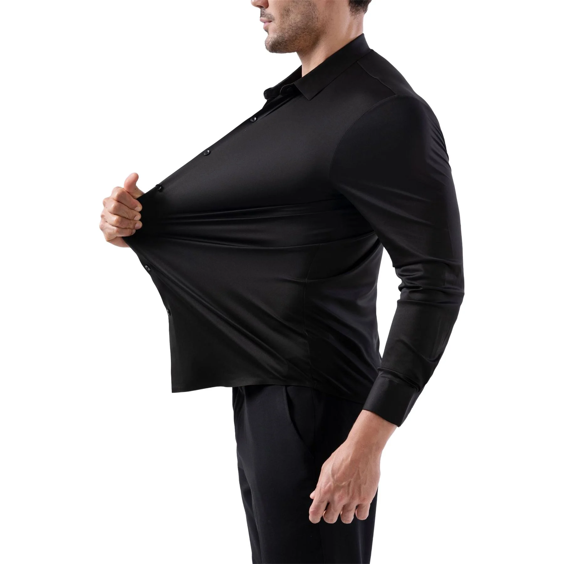 Mens Super Stretch Slim Formal Shirt
