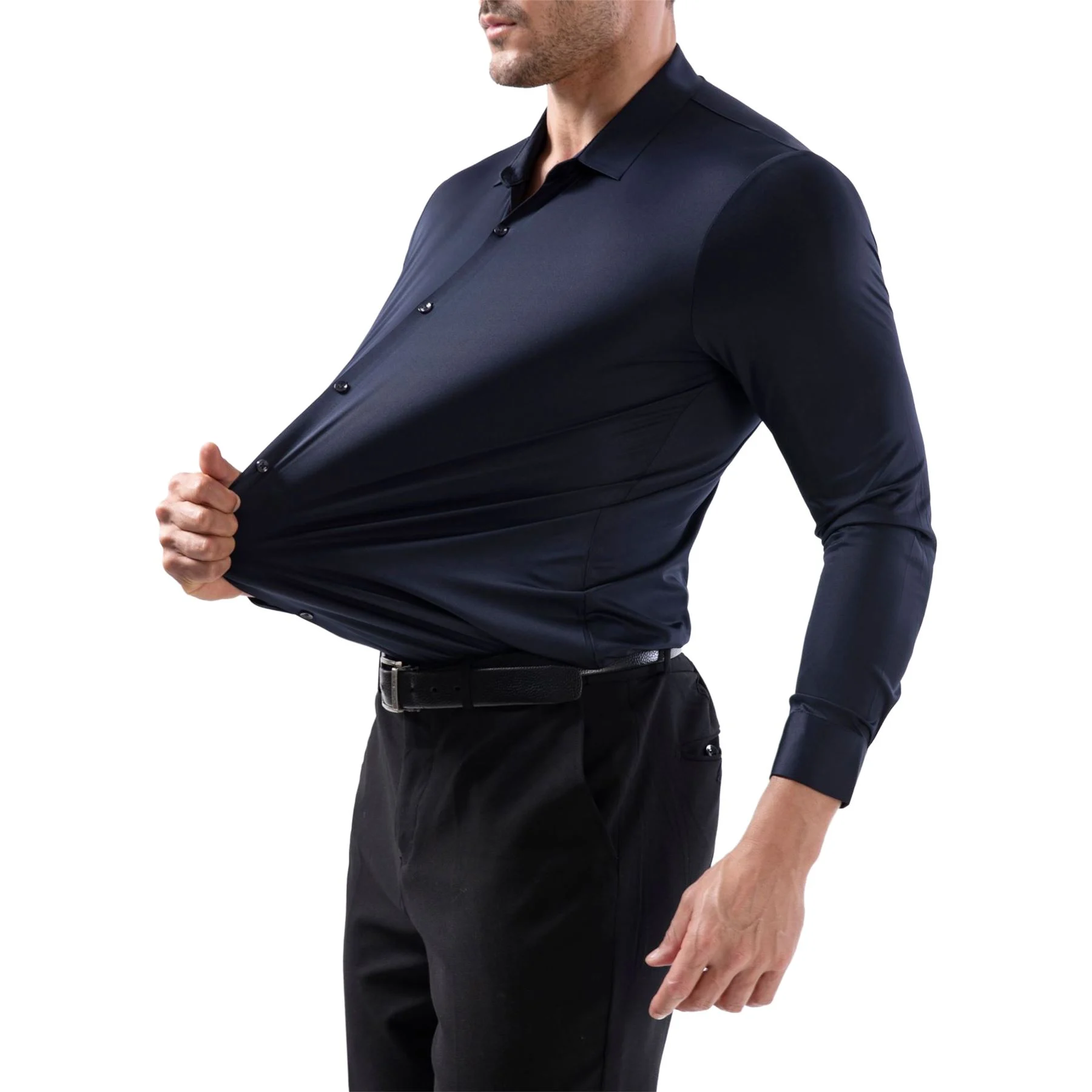 Mens Super Stretch Slim Formal Shirt