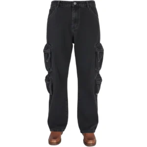 Mens Multi Pocket Utility Cargo Jeans