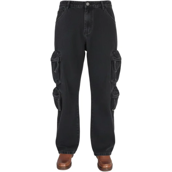 Mens Multi Pocket Utility Cargo Jeans