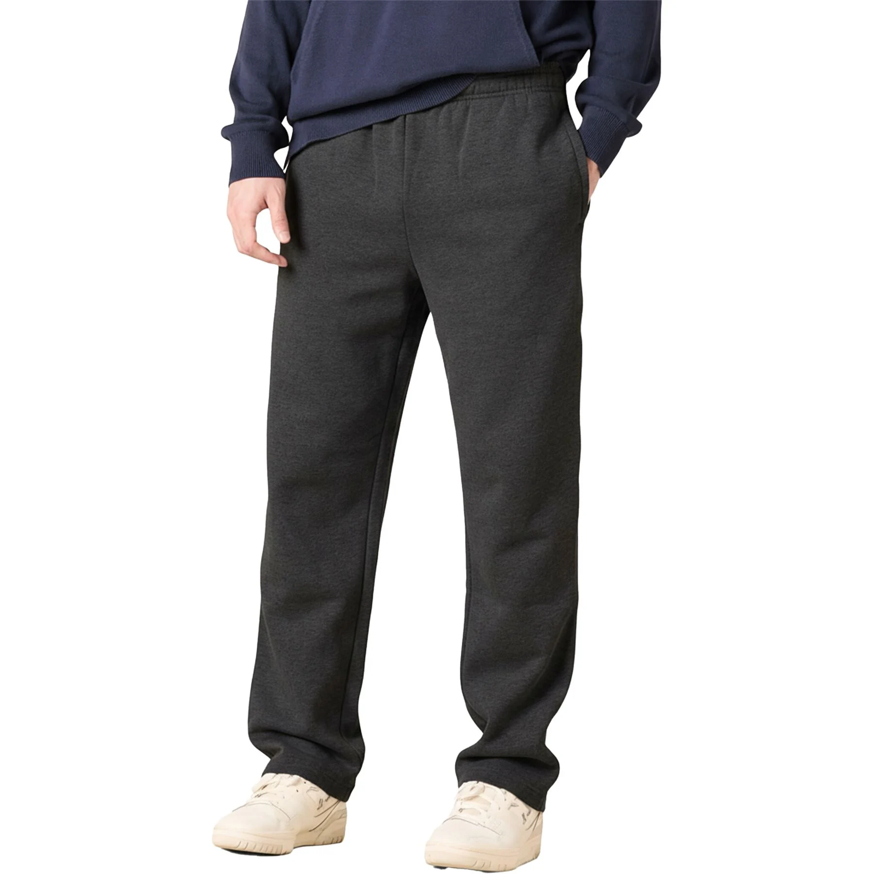 Mens Fleece Open Hem Joggers