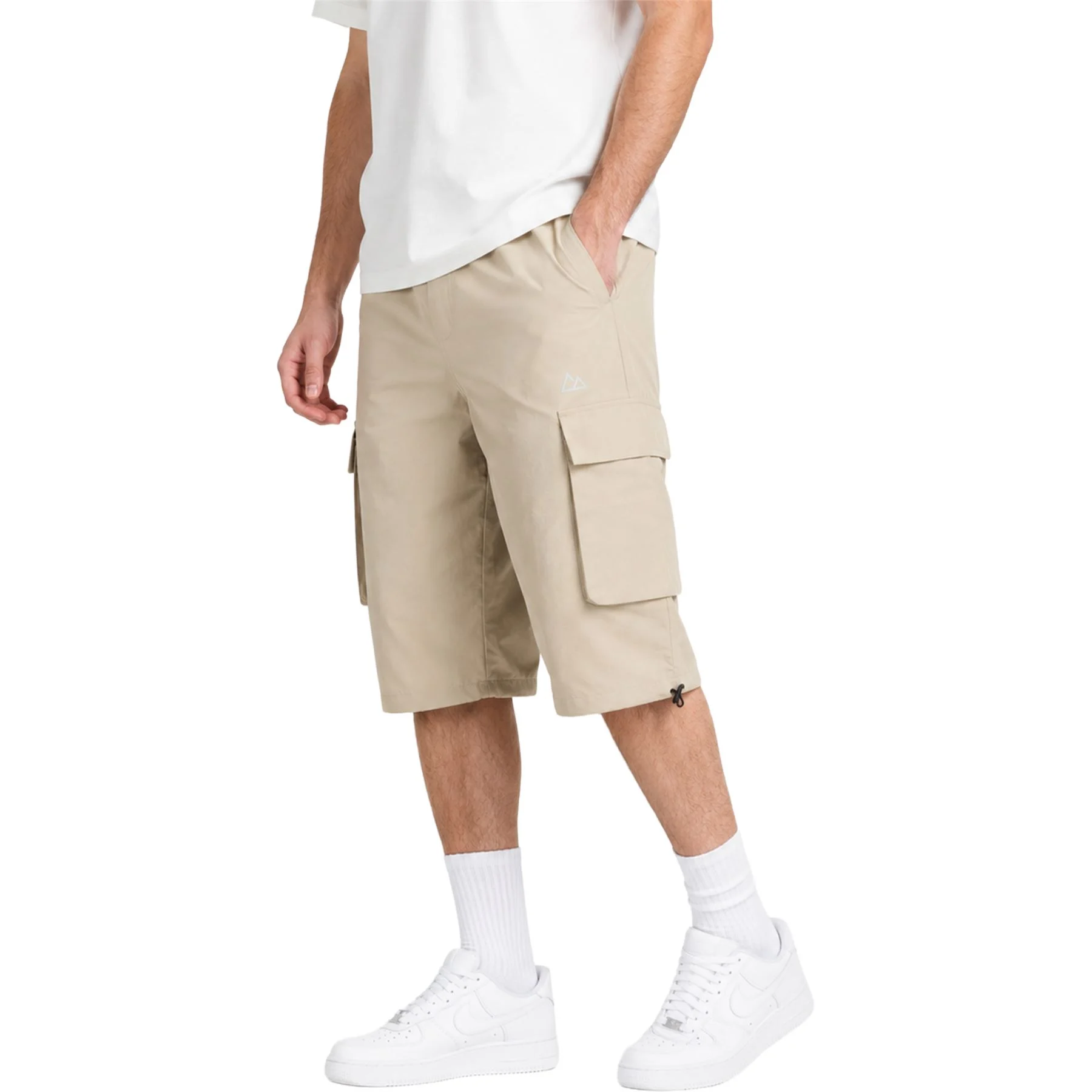 Mens Water Resistant 3/4 Cargo Shorts