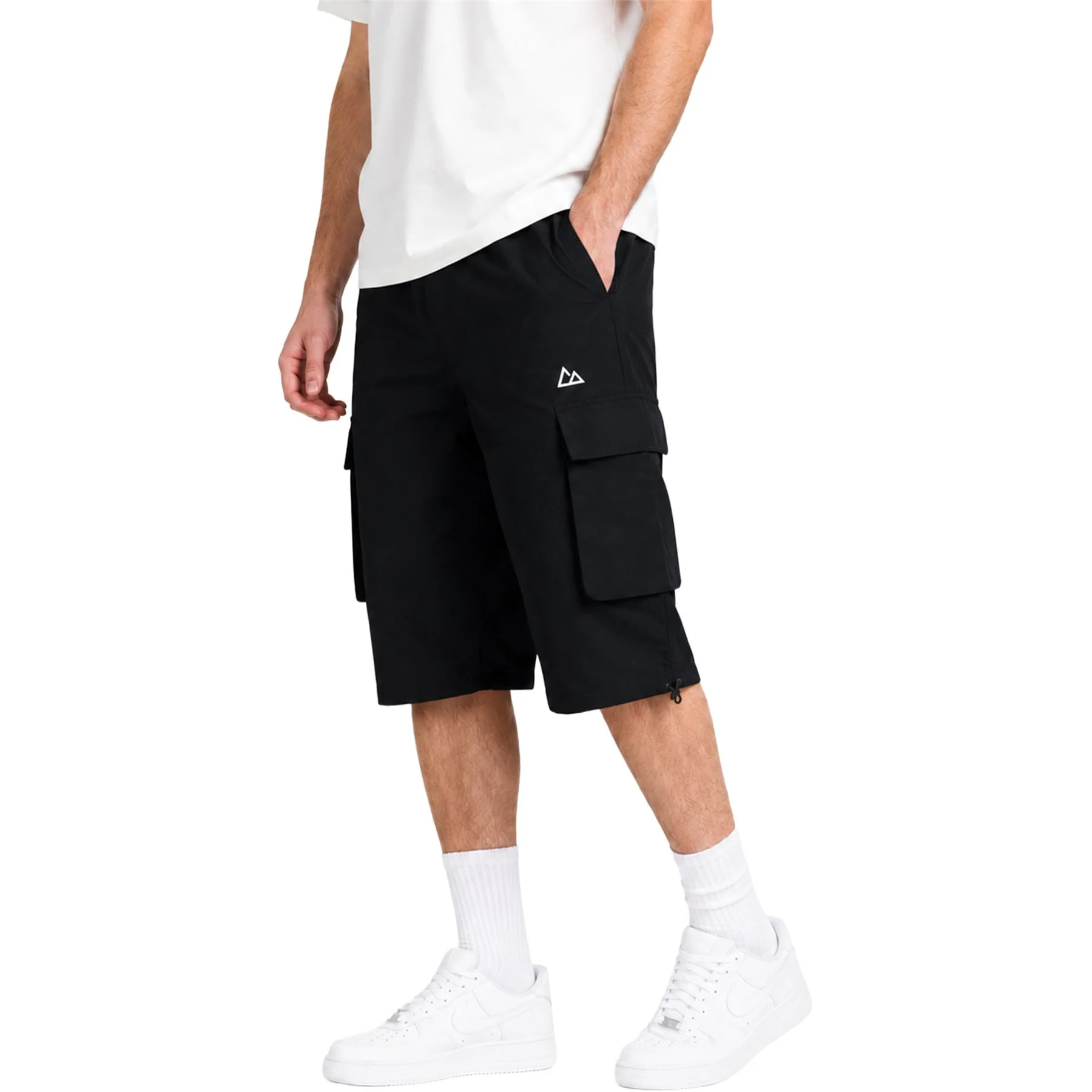 Mens Water Resistant 3/4 Cargo Shorts