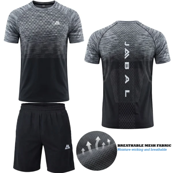 Mens Seamless Stretch Gym Short Set