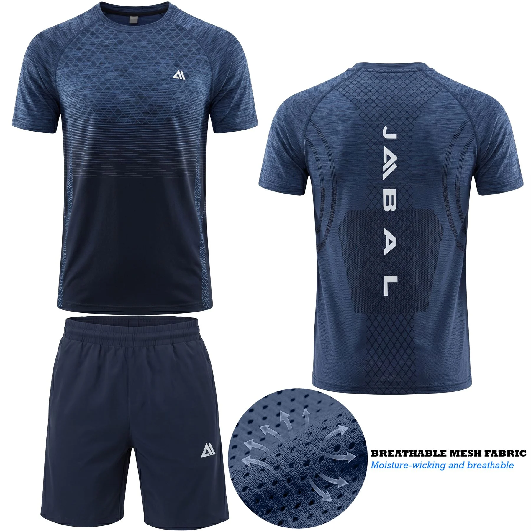 Mens Seamless Stretch Gym Short Set