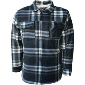 Mens Sherpa Lined Padded Check Workwear Shirt