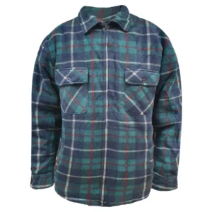 Mens Sherpa Lined Padded Check Workwear Shirt