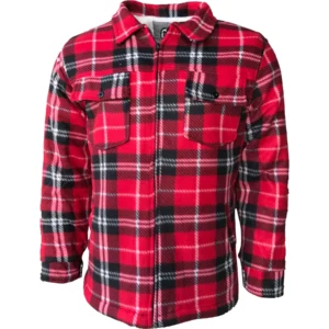 Mens Sherpa Lined Padded Check Workwear Shirt