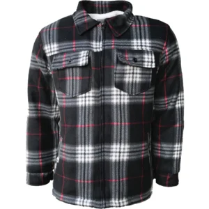 Mens Sherpa Lined Padded Check Workwear Shirt