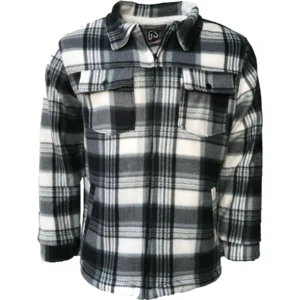 Mens Sherpa Lined Padded Check Workwear Shirt
