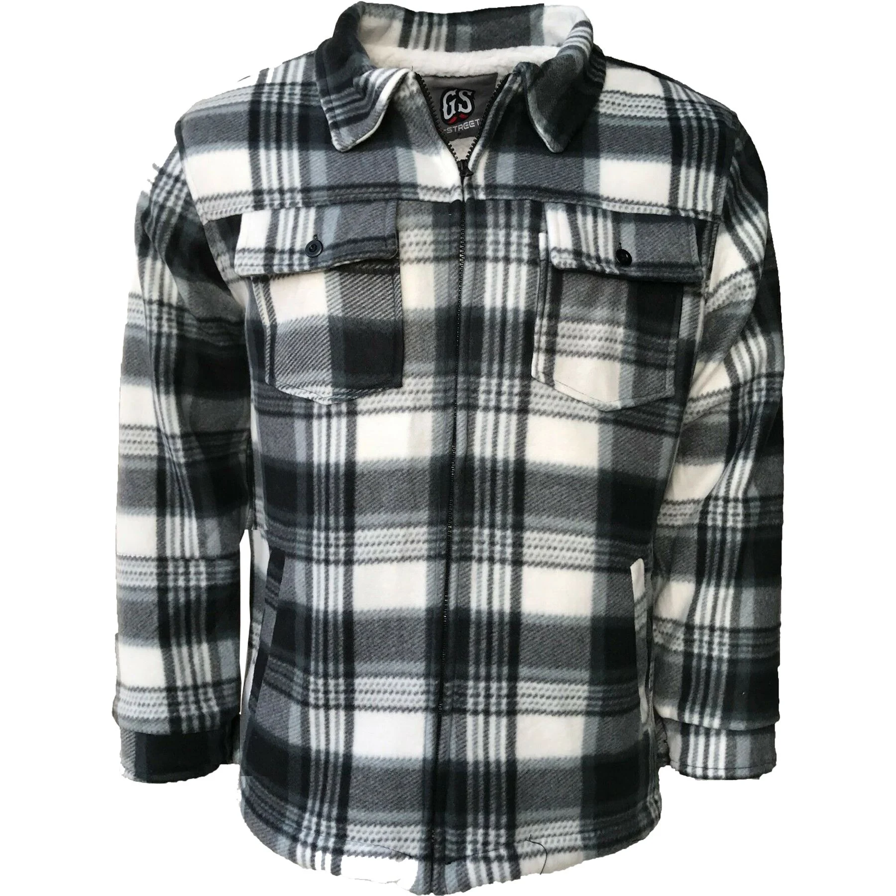 Mens Sherpa Lined Padded Check Workwear Shirt