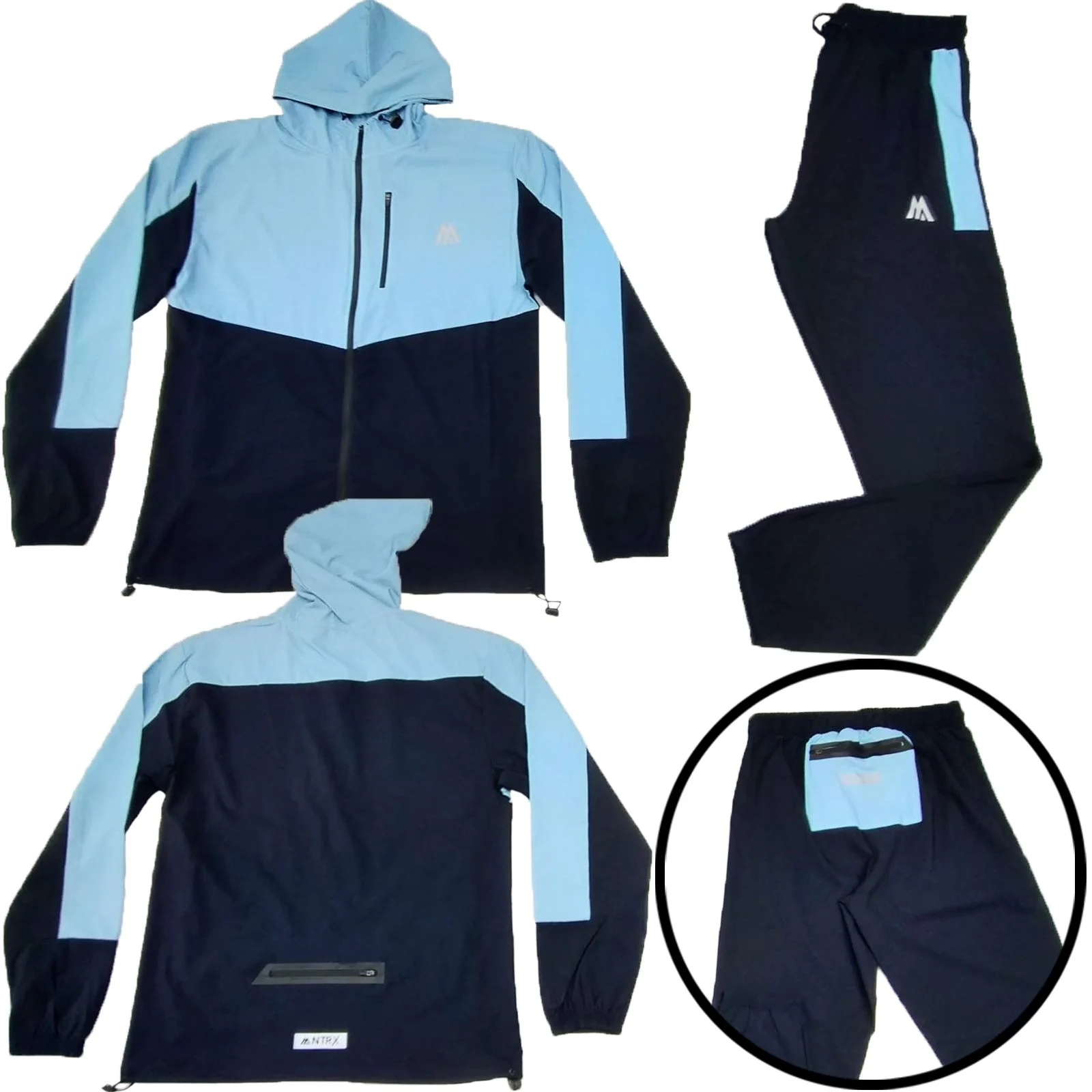 Mens MNTRX 126 Stretch Hooded Tracksuit Set