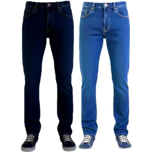 Mens 2 Pack Regular Stretch Jeans