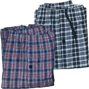 Mens 2 Pack Check Lounge Pyjama Set