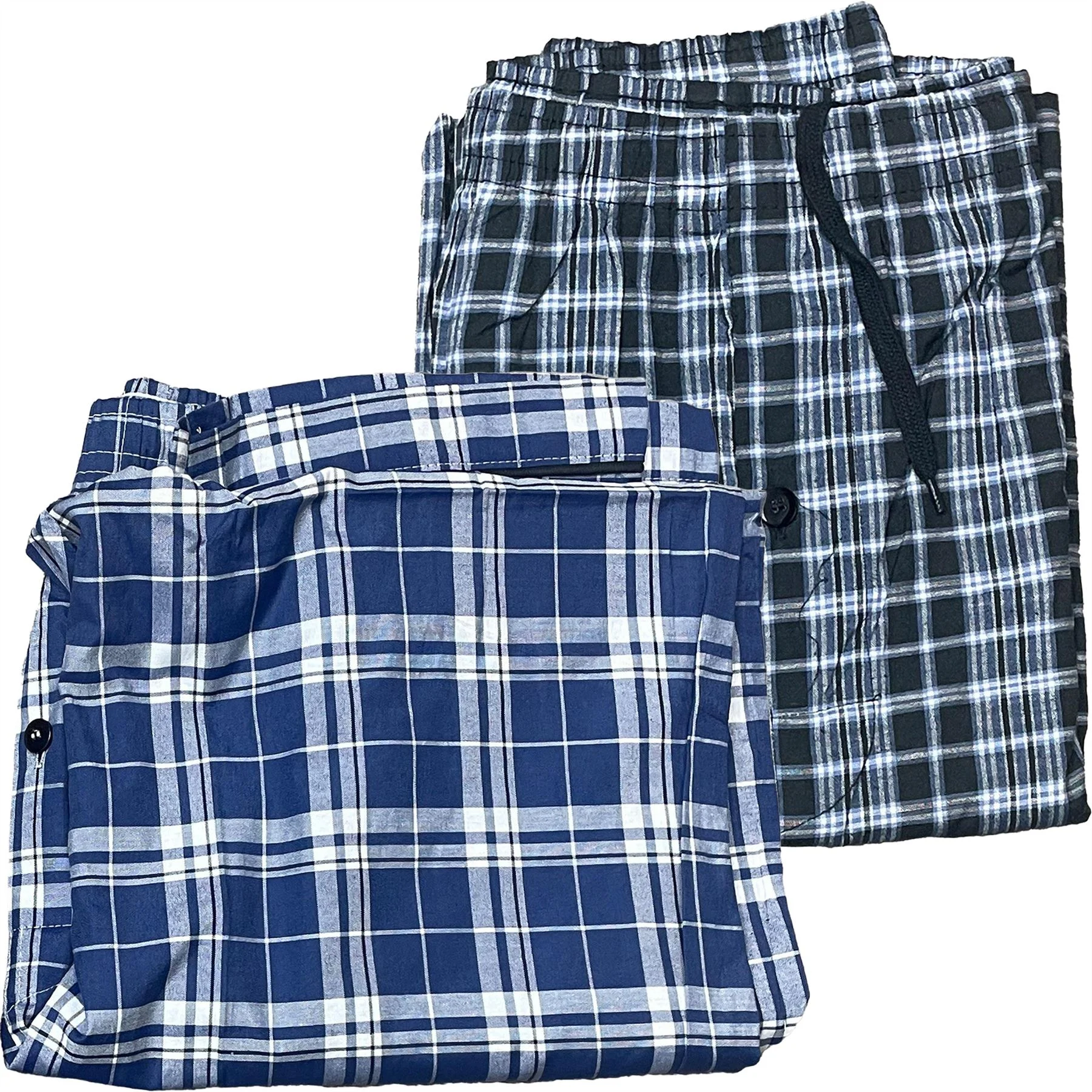 Mens 2 Pack Check Lounge Pyjama Set