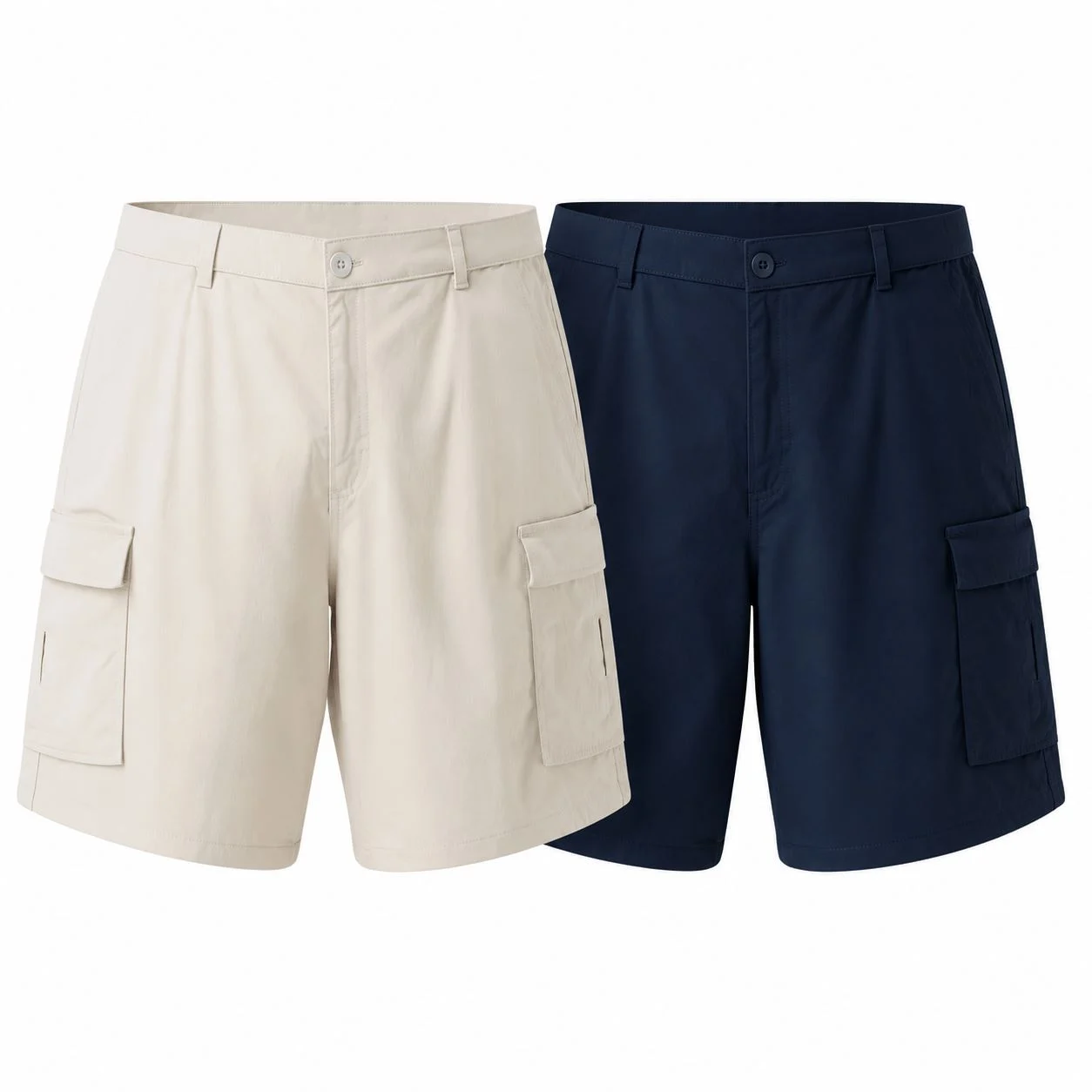 Mens 2 Pack Stretch Cargo Summer Chino