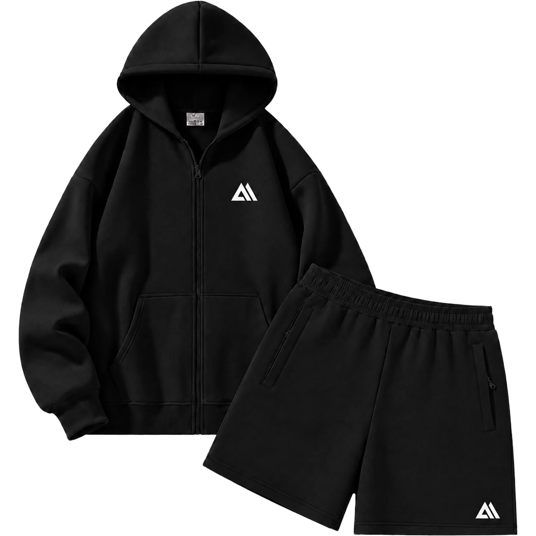 Mens 2 Piece Rock Zip Up Hooded