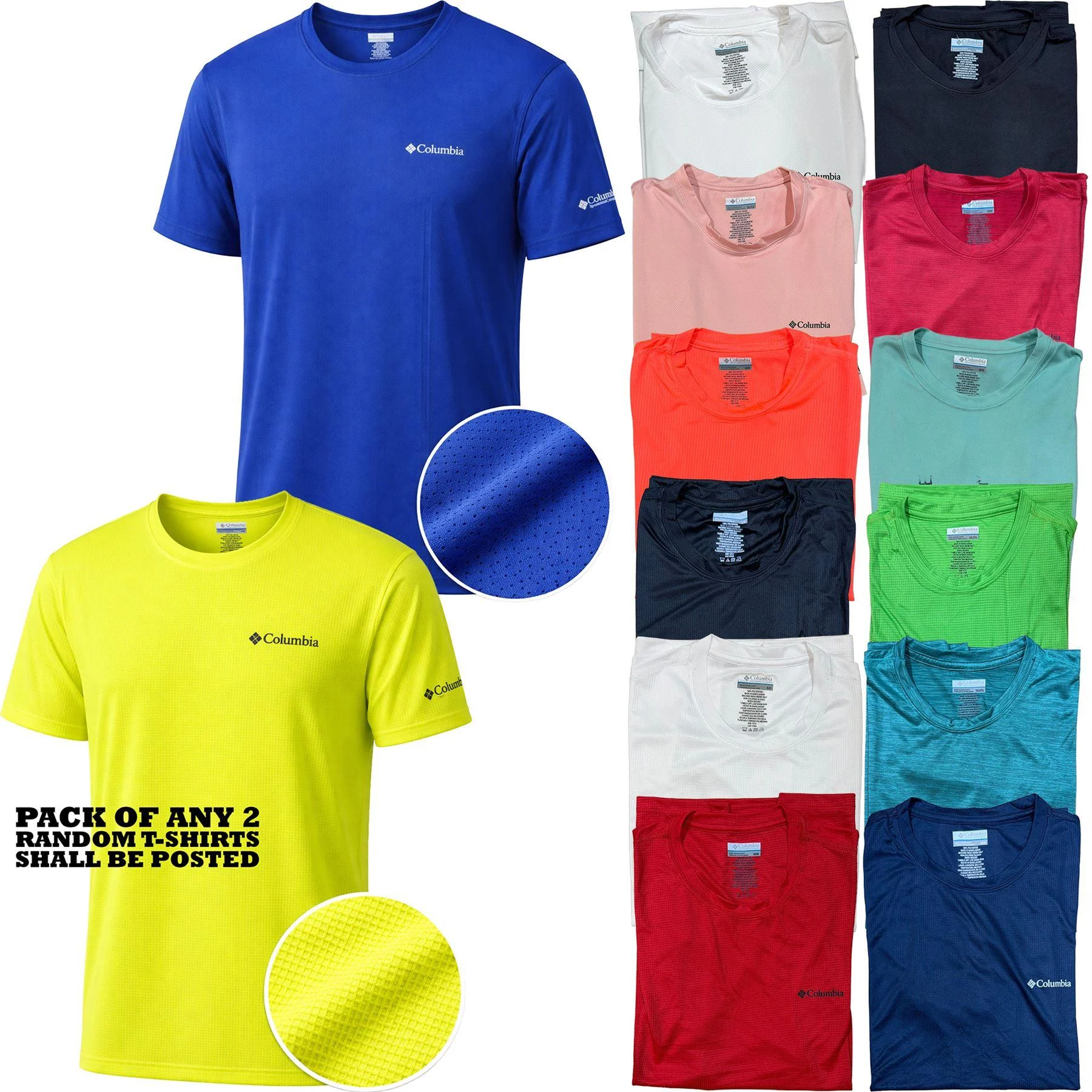 Mens 2 Pack Columbia T Shirts