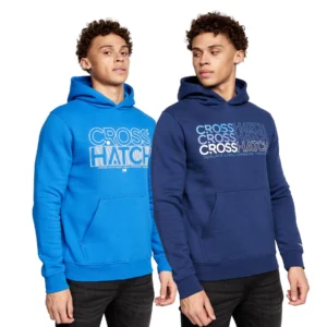 Mens 2 Pack Crosshatch Hoodie