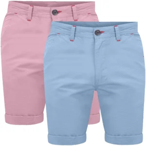 Mens 2 Pack Stretch Cargo Chino Shorts