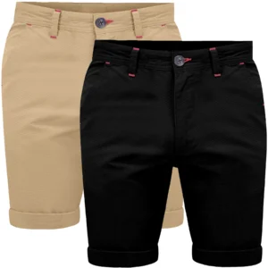 Mens 2 Pack Stretch Cargo Chino Shorts