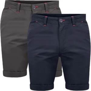 Mens 2 Pack Stretch Cargo Chino Shorts